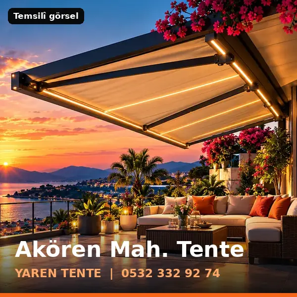 Akören Mahallesi için tente sistemleri, temsilî görsel - Yaren Tente