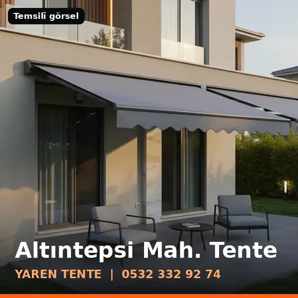 Altıntepsi Mahallesi için tente sistemleri, temsilî görsel - Yaren Tente