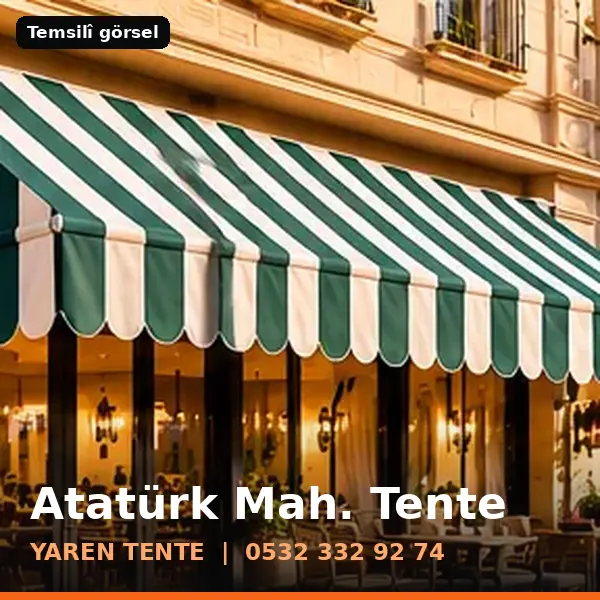 Atatürk Mahallesi için tente sistemleri, temsilî görsel - Yaren Tente