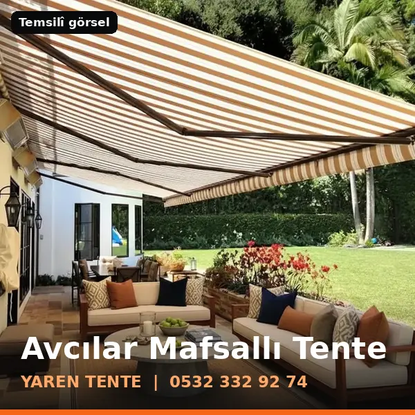 Avcılar mafsallı tente örneği (temsilî görsel) - Yaren Tente
