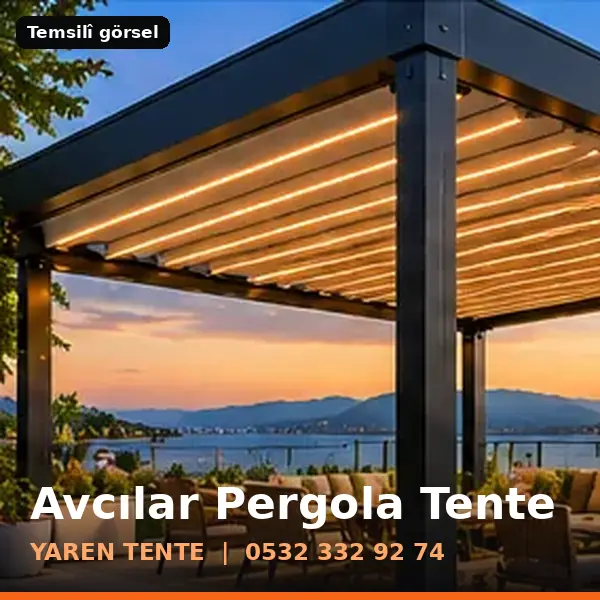 Avcılar pergola tente örneği (temsilî görsel) - Yaren Tente
