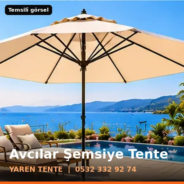 Avcılar şemsiye tente örneği (temsilî görsel) - Yaren Tente