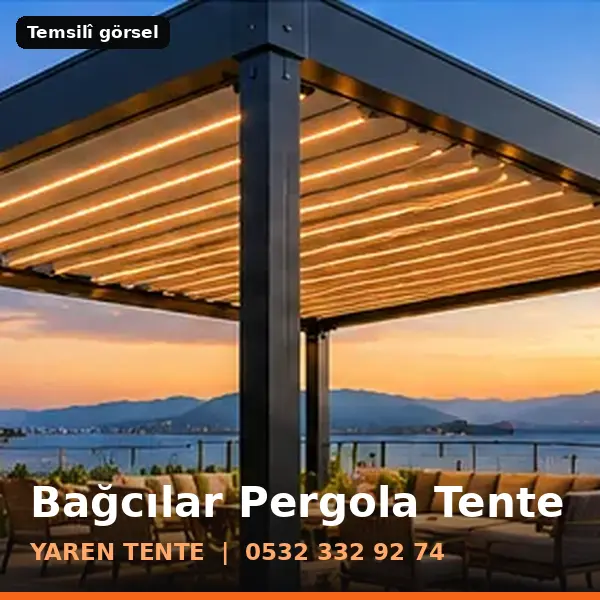 Bağcılar pergola tente örneği (temsilî görsel) - Yaren Tente