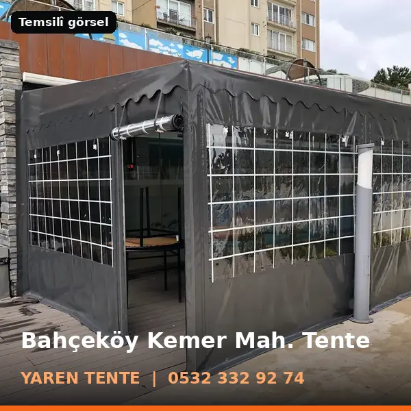 Bahçeköy Kemer Mahallesi için tente sistemleri, temsilî görsel - Yaren Tente
