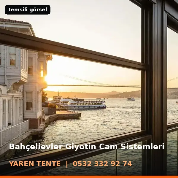 Bahçelievler giyotin cam sistemleri örneği (temsilî görsel) - Yaren Tente