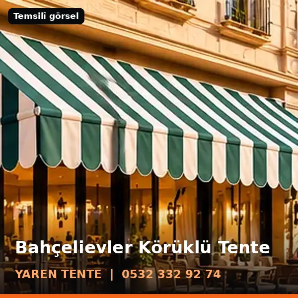 Bahçelievler körüklü tente örneği (temsilî görsel) - Yaren Tente