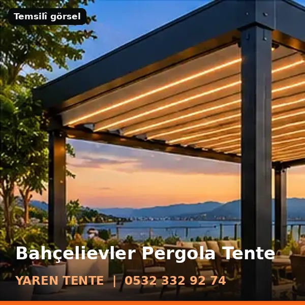 Bahçelievler pergola tente örneği (temsilî görsel) - Yaren Tente