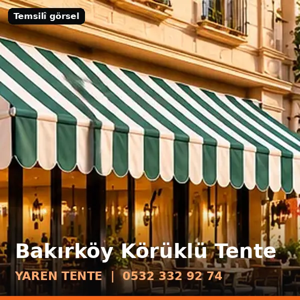 Bakırköy körüklü tente örneği (temsilî görsel) - Yaren Tente