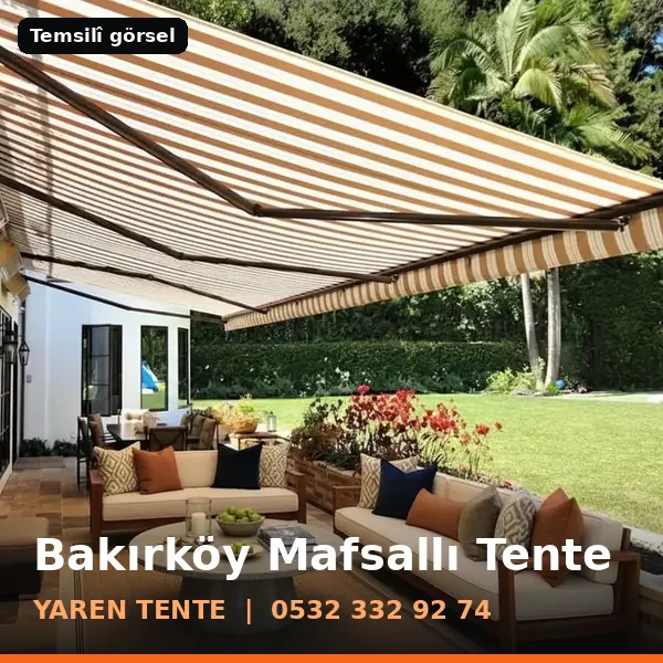 Bakırköy mafsallı tente örneği (temsilî görsel) - Yaren Tente