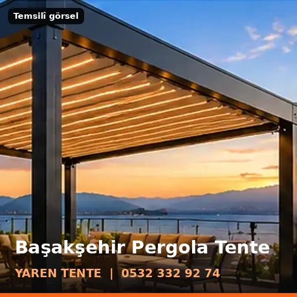 Başakşehir pergola tente örneği (temsilî görsel) - Yaren Tente