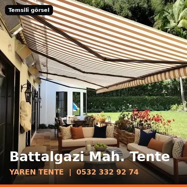 Battalgazi Mahallesi için tente sistemleri, temsilî görsel - Yaren Tente