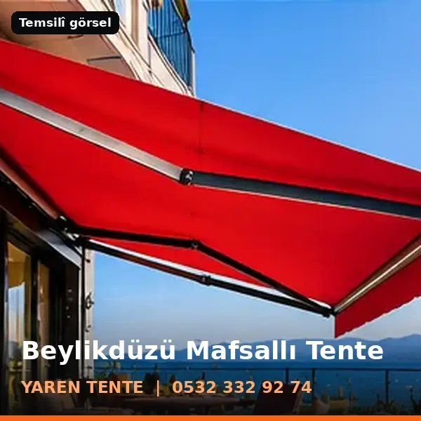 Beylikdüzü mafsallı tente örneği (temsilî görsel) - Yaren Tente