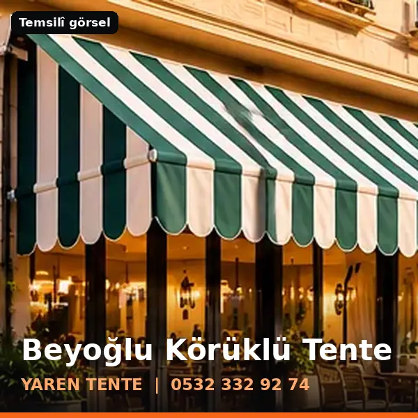 Beyoğlu körüklü tente örneği (temsilî görsel) - Yaren Tente