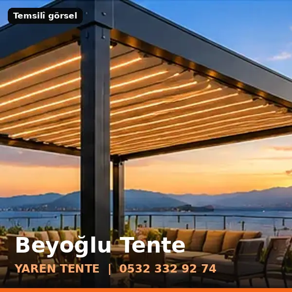 Beyoğlu için tente sistemleri, temsilî görsel - Yaren Tente