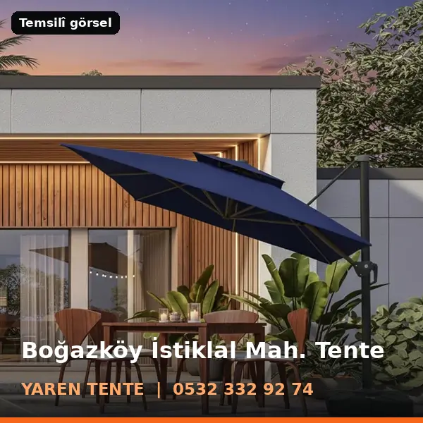 Boğazköy İstiklal Mahallesi için tente sistemleri, temsilî görsel - Yaren Tente