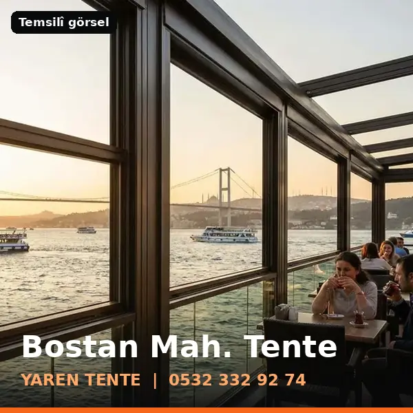 Bostan Mahallesi için tente sistemleri, temsilî görsel - Yaren Tente