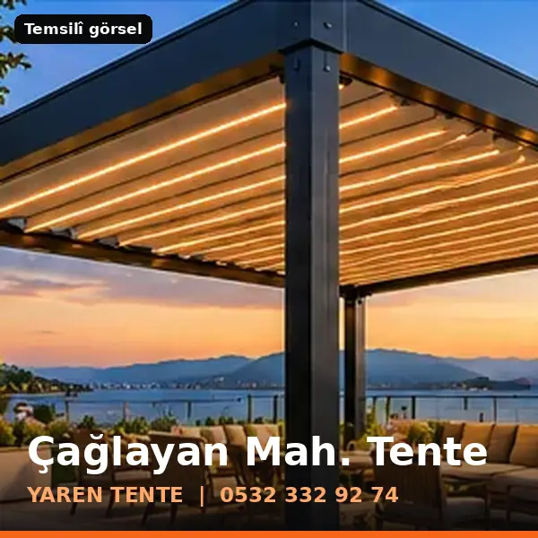 Çağlayan Mahallesi için tente sistemleri, temsilî görsel - Yaren Tente