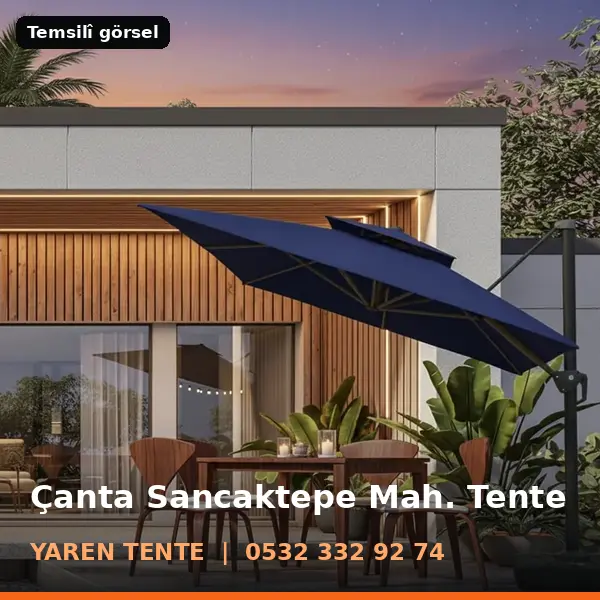 Çanta Sancaktepe Mahallesi için tente sistemleri, temsilî görsel - Yaren Tente