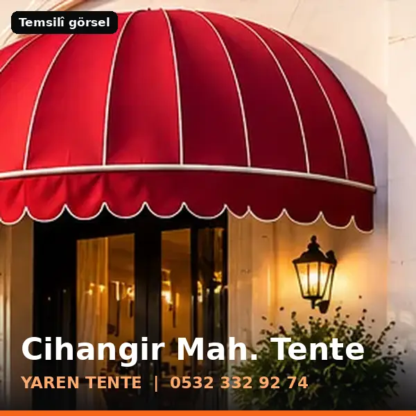 Cihangir Mahallesi için tente sistemleri, temsilî görsel - Yaren Tente