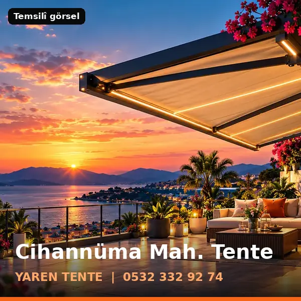 Cihannüma Mahallesi için tente sistemleri, temsilî görsel - Yaren Tente