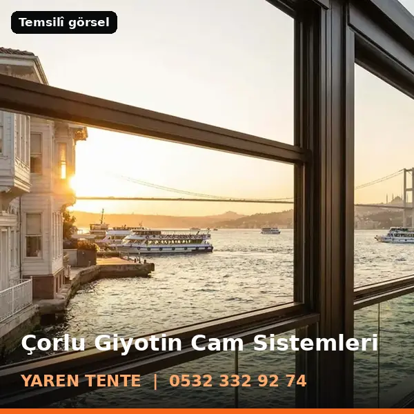 Çorlu giyotin cam sistemleri örneği (temsilî görsel) - Yaren Tente