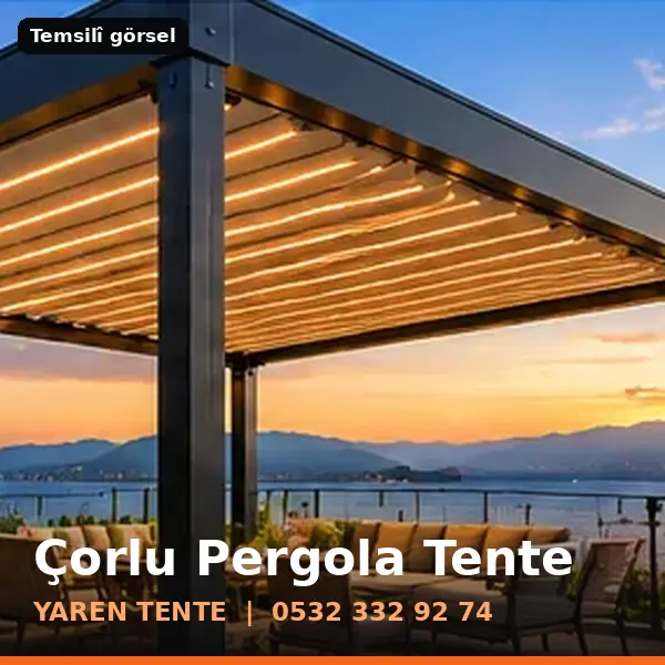 Çorlu pergola tente örneği (temsilî görsel) - Yaren Tente