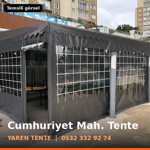 Cumhuriyet Mahallesi için tente sistemleri, temsilî görsel - Yaren Tente