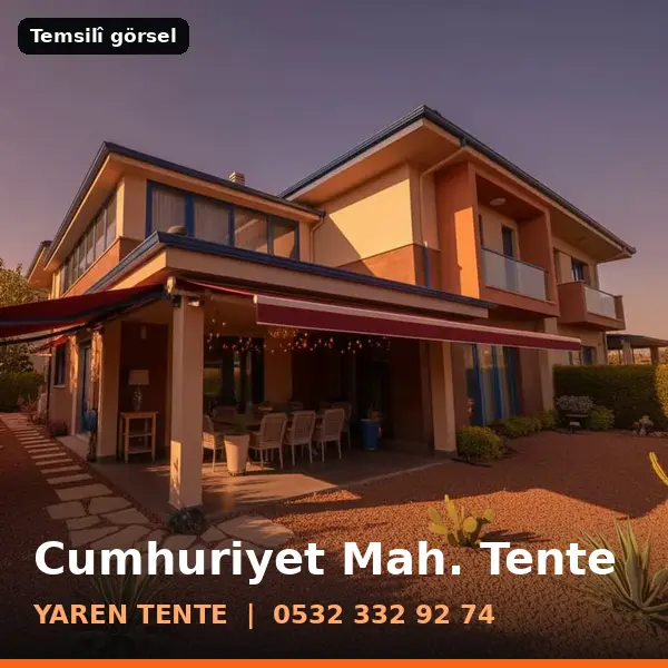 Cumhuriyet Mahallesi için tente sistemleri, temsilî görsel - Yaren Tente