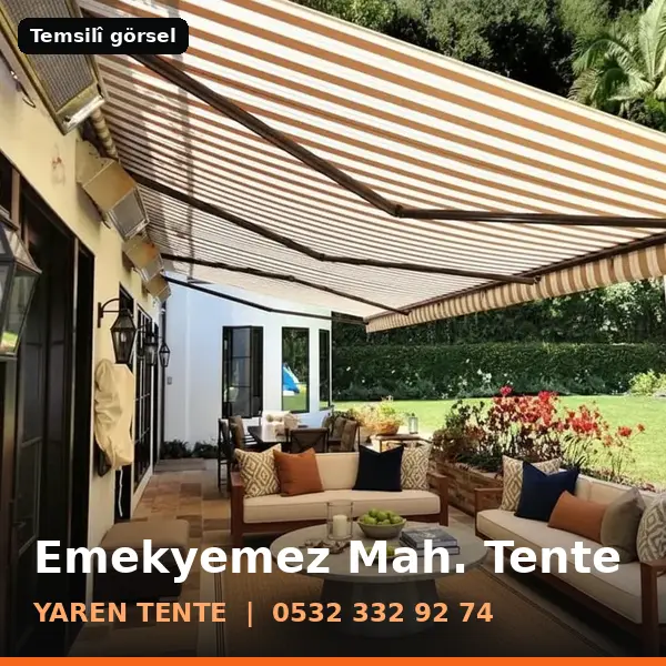 Emekyemez Mahallesi için tente sistemleri, temsilî görsel - Yaren Tente
