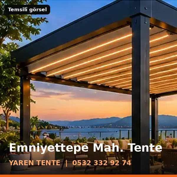 Emniyettepe Mahallesi için tente sistemleri, temsilî görsel - Yaren Tente