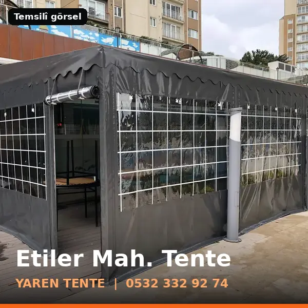 Etiler Mahallesi için tente sistemleri, temsilî görsel - Yaren Tente