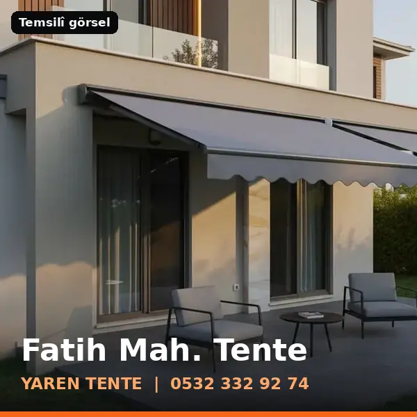 Fatih Mahallesi için tente sistemleri, temsilî görsel - Yaren Tente