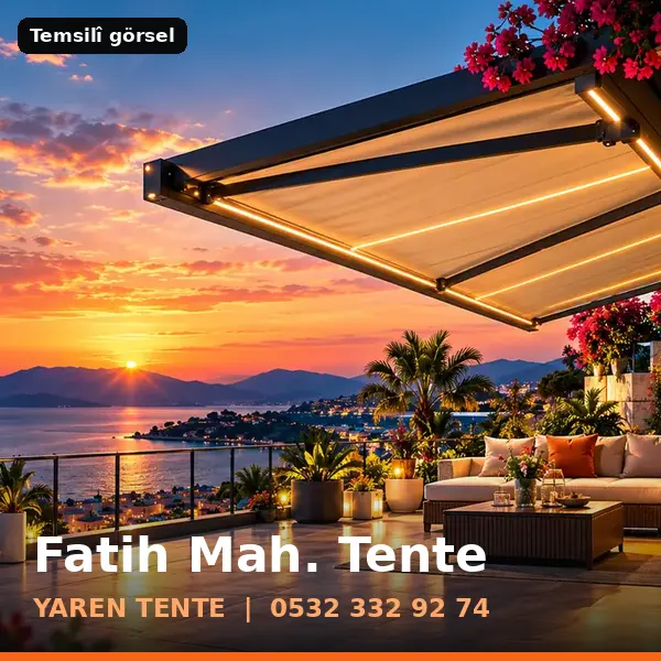 Fatih Mahallesi için tente sistemleri, temsilî görsel - Yaren Tente