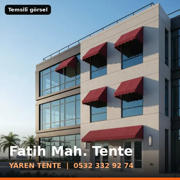 Fatih Mahallesi için tente sistemleri, temsilî görsel - Yaren Tente