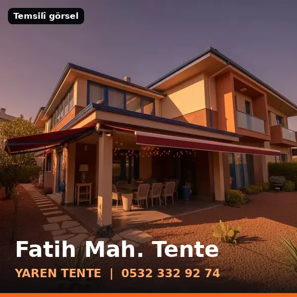 Fatih Mahallesi için tente sistemleri, temsilî görsel - Yaren Tente