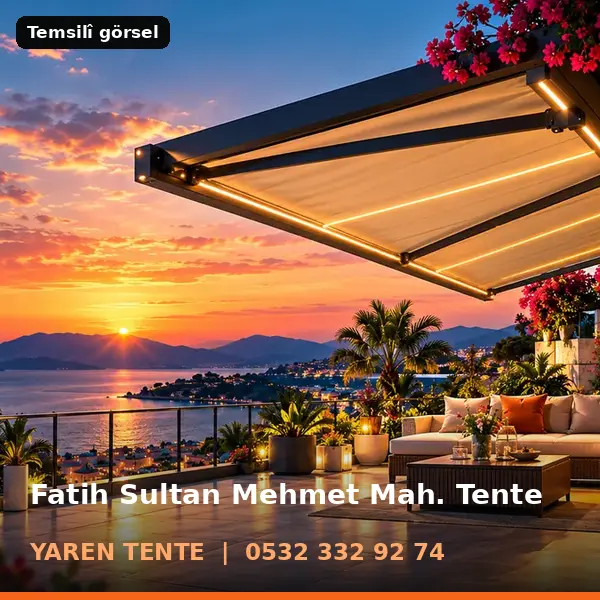 Fatih Sultan Mehmet Mahallesi için tente sistemleri, temsilî görsel - Yaren Tente