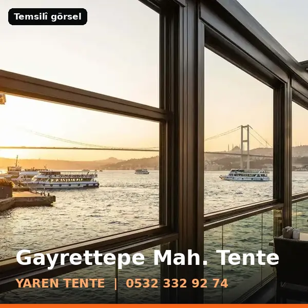 Gayrettepe Mahallesi için tente sistemleri, temsilî görsel - Yaren Tente