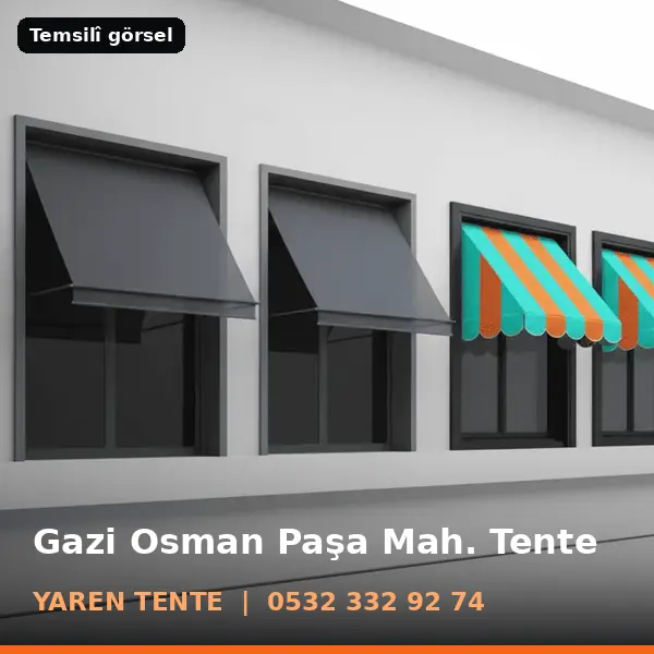 Gazi Osman Paşa Mahallesi için tente sistemleri, temsilî görsel - Yaren Tente