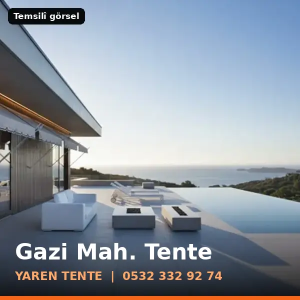 Gazi Mahallesi için tente sistemleri, temsilî görsel - Yaren Tente