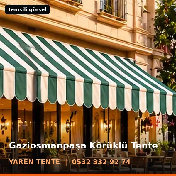 Gaziosmanpaşa körüklü tente örneği (temsilî görsel) - Yaren Tente