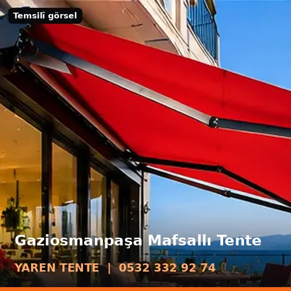 Gaziosmanpaşa mafsallı tente örneği (temsilî görsel) - Yaren Tente