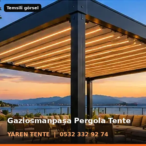 Gaziosmanpaşa pergola tente örneği (temsilî görsel) - Yaren Tente