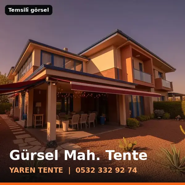 Gürsel Mahallesi için tente sistemleri, temsilî görsel - Yaren Tente