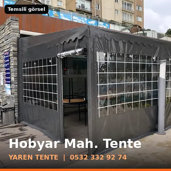 Hobyar Mahallesi için tente sistemleri, temsilî görsel - Yaren Tente