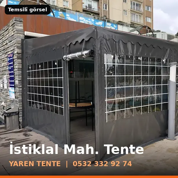 İstiklal Mahallesi için tente sistemleri, temsilî görsel - Yaren Tente