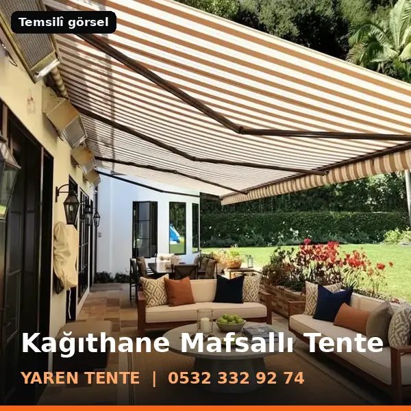 Kağıthane mafsallı tente örneği (temsilî görsel) - Yaren Tente