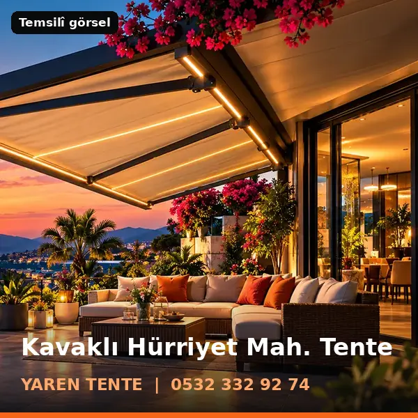 Kavaklı Hürriyet Mahallesi için tente sistemleri, temsilî görsel - Yaren Tente