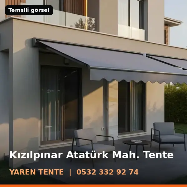 Kızılpınar Atatürk Mahallesi için tente sistemleri, temsilî görsel - Yaren Tente