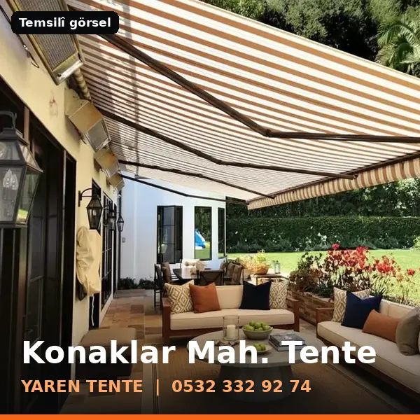 Konaklar Mahallesi için tente sistemleri, temsilî görsel - Yaren Tente