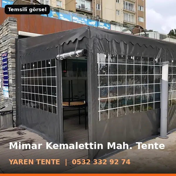 Mimar Kemalettin Mahallesi için tente sistemleri, temsilî görsel - Yaren Tente